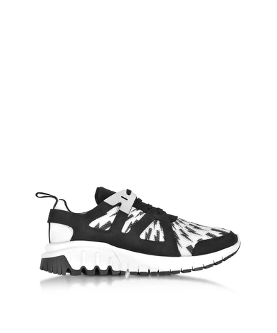 Neil Barrett Men&#39;s  White/black Other Materials Sneakers'