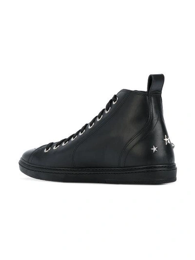 Shop Jimmy Choo Colt High Top Sneakers In Black