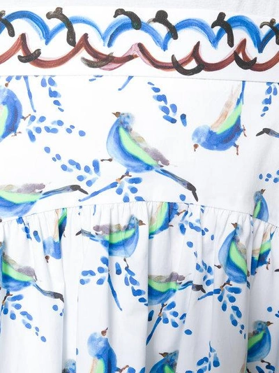 Shop Peter Pilotto Bird-print Skirt