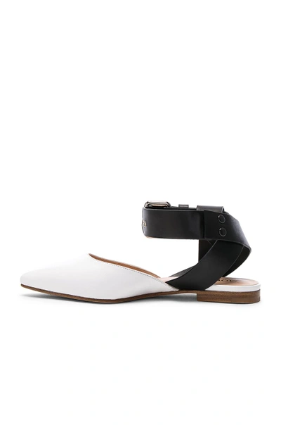Shop Monse Leather Flats In White