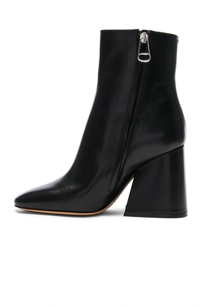 Shop Maison Margiela Leather Block Heel Boots In Black
