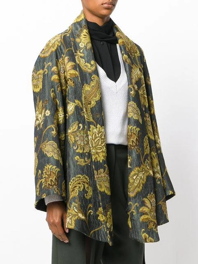 Shop Antonio Marras Leaves Print Kimono Jacket In Multicolour