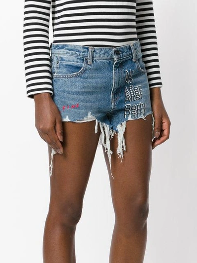 Shop Alexander Wang Denim 'no After Party' Shorts