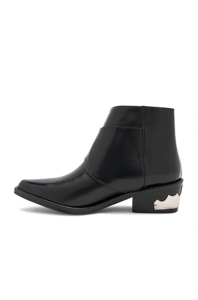 Shop Toga Double Buckle Bootie In Black Polido
