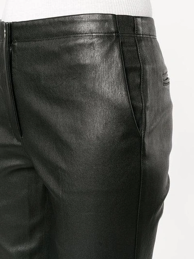 Shop Helmut Lang Cropped Flared Trousers In Black