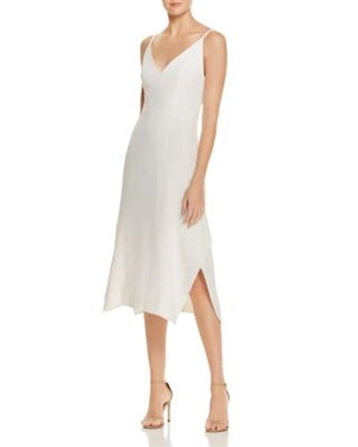 C/meo Collective Shadow V-neck Dress In Ivory