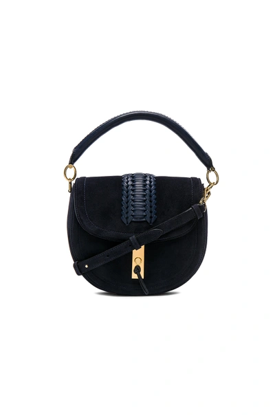 Shop Altuzarra Ghianda Top Handle Saddle Bag In Blue. In Navy