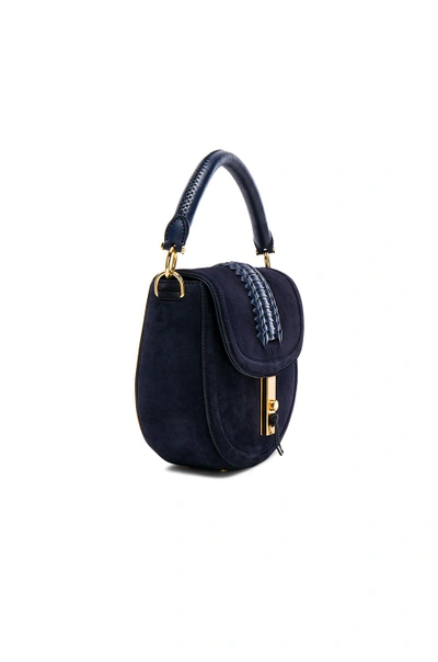 Shop Altuzarra Ghianda Top Handle Saddle Bag In Blue. In Navy