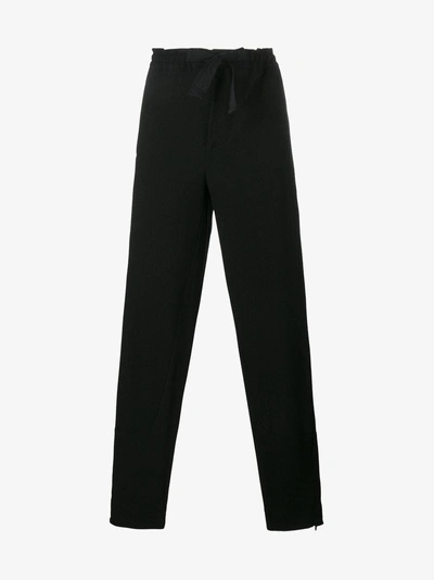 Shop Marni Drawstring Tapered Trousers In Black