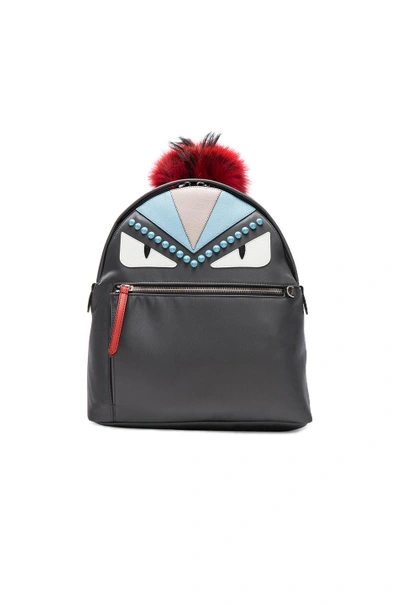Shop Fendi Embellished Backpack In Steel & Multi