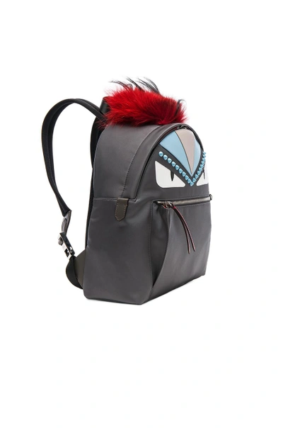 Shop Fendi Embellished Backpack In Steel & Multi