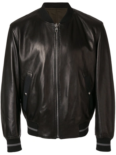 Ferragamo Bomber Jacket In Black