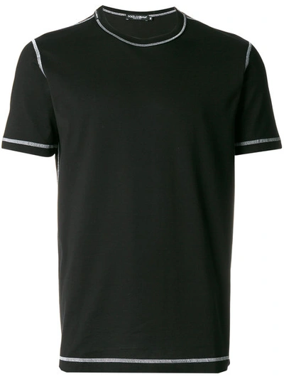 Dolce & Gabbana Overlocked T-shirt In Black