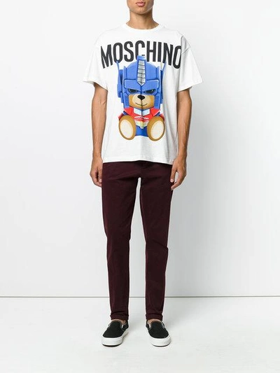 Shop Moschino Transformer Bear T-shirt