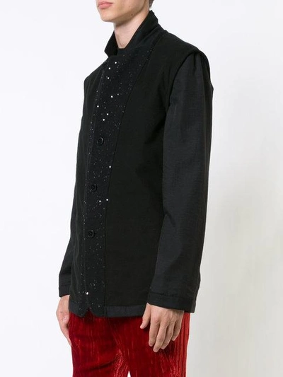 Shop Ann Demeulemeester Embellished Blazer - Black