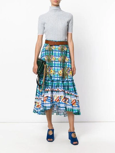 Shop Peter Pilotto Printed Skirt In Multicolour