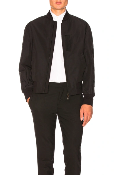 Neil Barrett Chevron-detail Bomber Jacket In Black