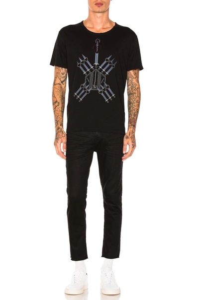 Shop Valentino Graphic Tee In Black