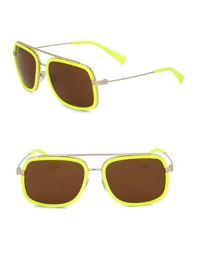 Versace 60mm Square Sunglasses In Yellow