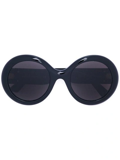 Shop Gucci Eyewear Round-frame Sunglasses - Black