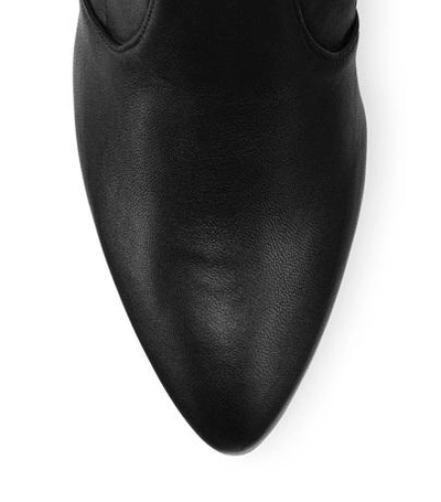 Shop Stuart Weitzman The Tiemodel Boot In Black Stretch Leather