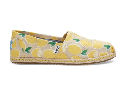 Toms Yellow Lemons Women's Espadrilles Shoes