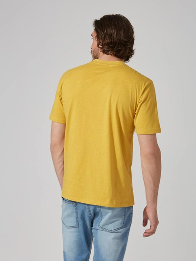 Shop Frank + Oak Cotton "cheers" T-shirt In Yellow