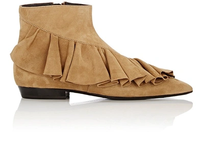 Jw Anderson Asymmetric-ruffle Ankle Boots