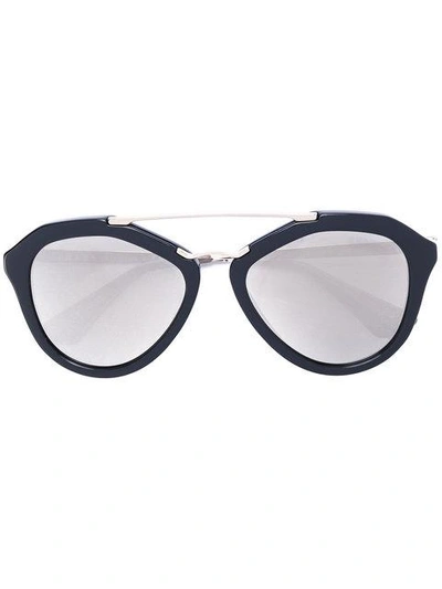 Shop Prada Eyewear Top Bar Sunglasses - Black