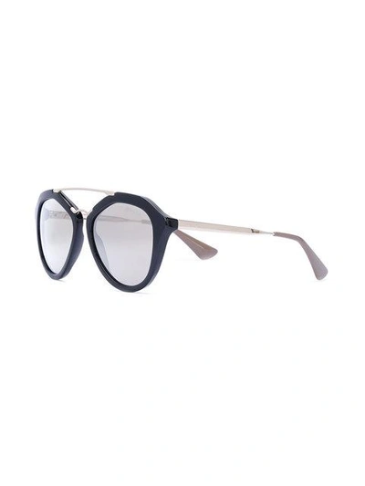 Shop Prada Eyewear Top Bar Sunglasses - Black