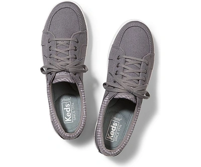 Keds Vollie Camp Plaid In Charcoal