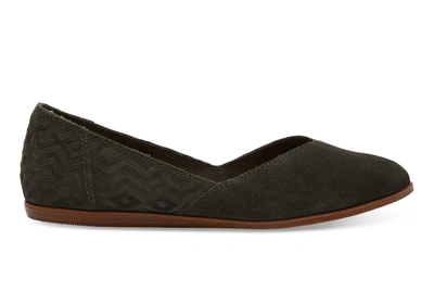 Toms Forest Suede Diamond Embossed Women's Jutti Flats Shoes