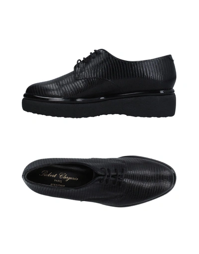 Robert Clergerie Lace-up Shoe In Black
