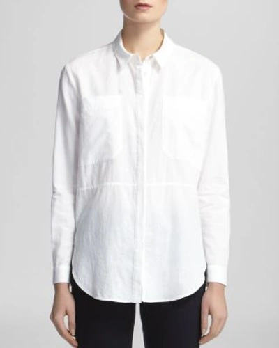 Whistles Shirt - Romy Longline Pocket In White
