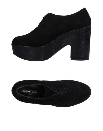 Robert Clergerie Lace-up Shoe In Black