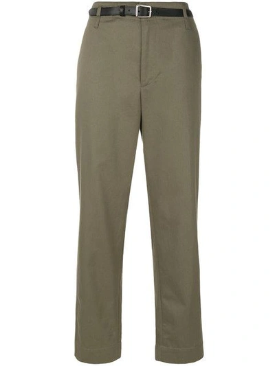 Shop Golden Goose Cropped Chino Trousers In A3