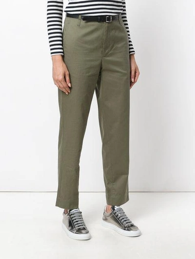 Shop Golden Goose Cropped Chino Trousers In A3