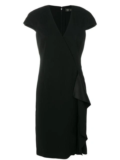 Shop Versace Ruffle Detail Dress - Black