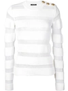 BALMAIN sheer striped sweater,106853817M12165397