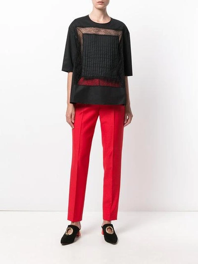 Shop Rochas Sheer Panel Blouse