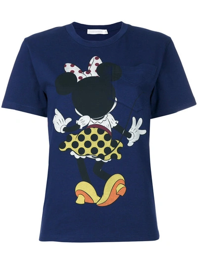 Victoria Beckham Minnie Mouse Pocket T-shirt In Navy