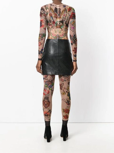 Shop Dsquared2 Tattoo Print Bodysuit