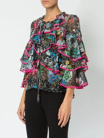 Shop Peter Pilotto Ruffled Tie Neck Blouse