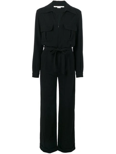 Shop Stella Mccartney Belted Jumpsuit In Black