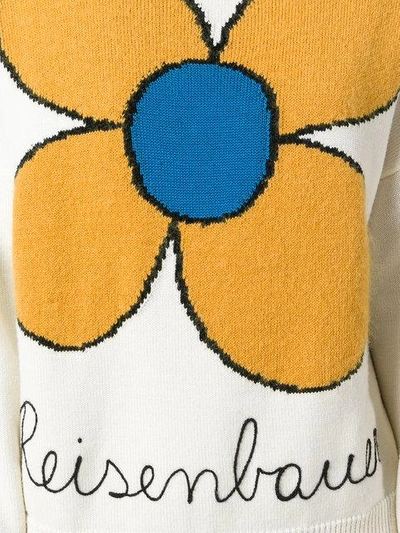 Shop Christopher Kane Knitted Flower Jumper - White