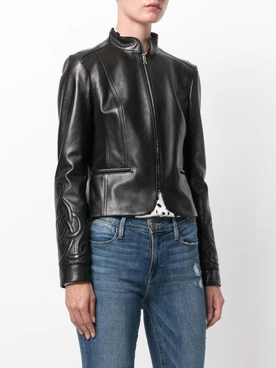 Shop Red Valentino Fitted Zip Jacket In Black