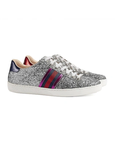 Shop Gucci Ace Glitter Sneakers