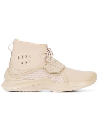 Shop Fenty X Puma Sock High-top Sneakers In Neutrals