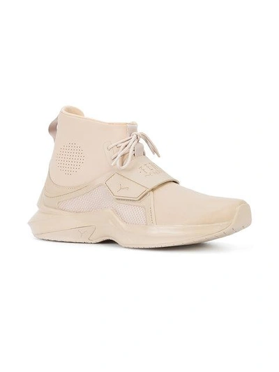 Shop Fenty X Puma Sock High-top Sneakers In Neutrals