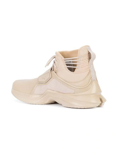 Shop Fenty X Puma Sock High-top Sneakers In Neutrals